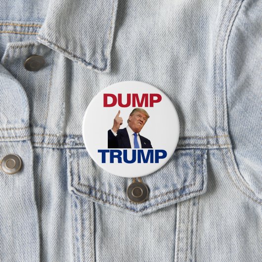 DUMP TRUMP-toets Ronde Button 7,6 Cm (In situ)