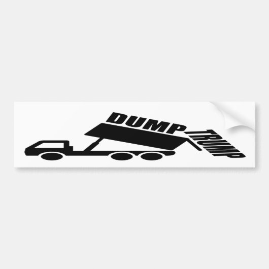 Dump Trump truck Bumpersticker (Voorkant)
