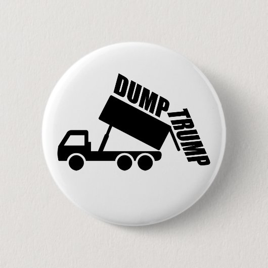 Dump Trump truck Ronde Button 5,7 Cm (Voorkant)