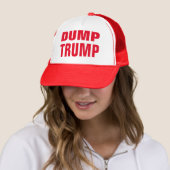 Dump Trump Trucker Hat Pet (In situ)