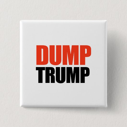 Dump Trump Vierkante Button 5,1 Cm (Voorkant)