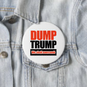 Dump Trump - We zullen overweldigen Ronde Button 4,0 Cm (In situ)