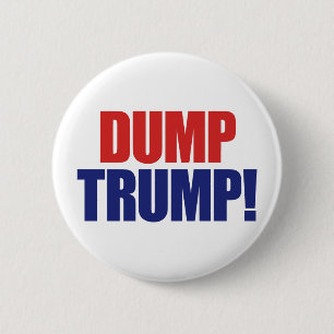 Dump Trump - zet president Trump af Ronde Button 5,7 Cm