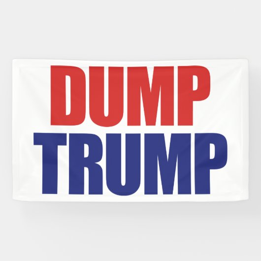 Dump Trump - zet president Trump af Spandoek (Horizontaal)
