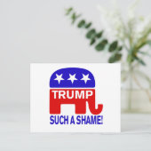 Dump Trump, zo'n schande! Briefkaart (Staand voorkant)