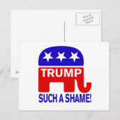 Dump Trump, zo'n schande! Briefkaart (Voorkant / Achterkant)