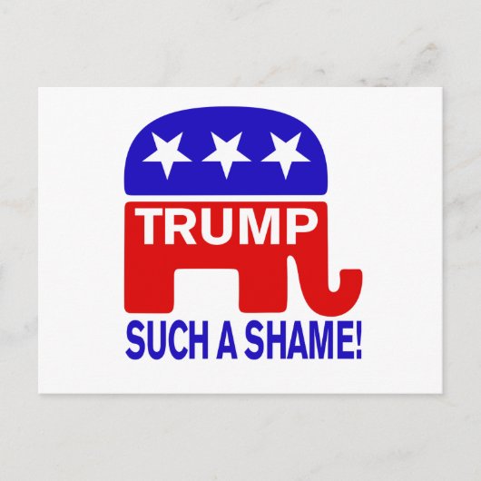 Dump Trump, zo'n schande! Briefkaart (Voorkant)