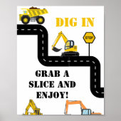 Dump uw cadeau hier constructie dump vrachtwagen p poster (Voorkant)
