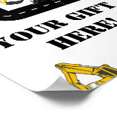 Dump uw cadeau hier constructie dump vrachtwagen p poster (Hoek)