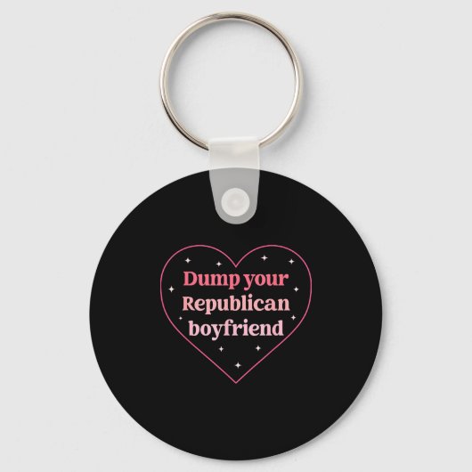 Dump Your Republican Boyfriend Funny Nk Heart Desi Sleutelhanger (Voorkant)