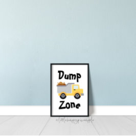 Dump Zone Dump Truck Kinderkamer Decoratie