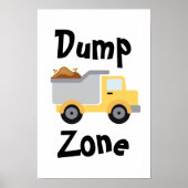 Dump Zone Dump Truck Kinderkamer Decoratie (Voorkant)