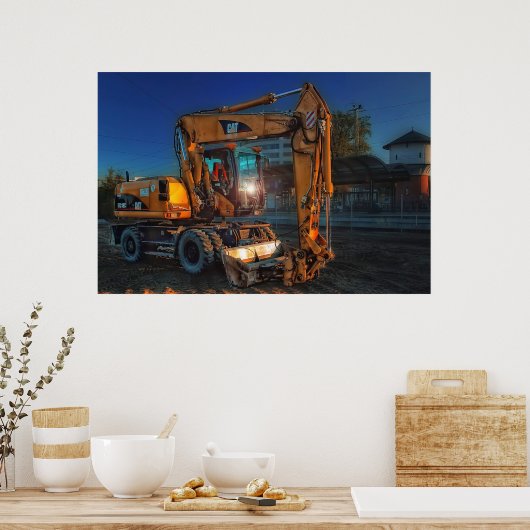 dumper bulldozer, poster van dozer (Keuken)