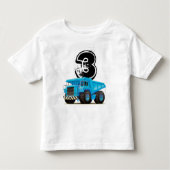 Dumper Truck, 3de verjaardag van de aangepaste lee Kinder Shirts (Voorkant)