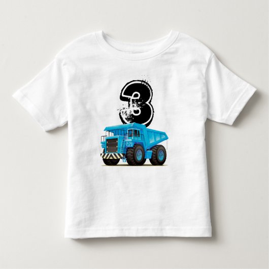 Dumper Truck, 3de verjaardag van de aangepaste lee Kinder Shirts (Voorkant)