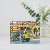 Dumper Truck, Cardiff, Wales, Verenigd Koninkrijk Briefkaart (Staand voorkant)