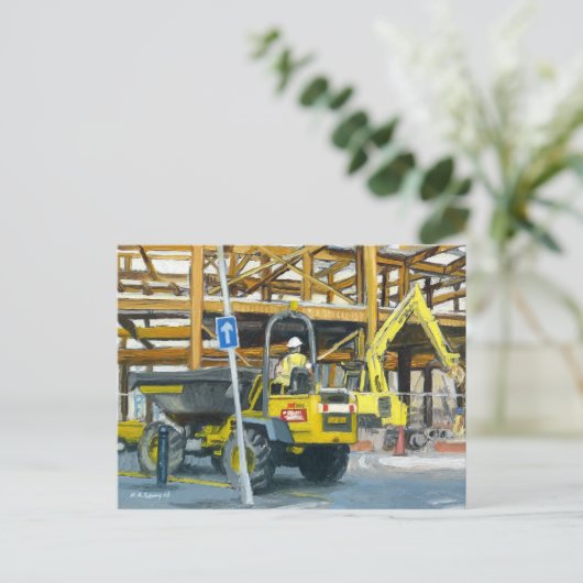 Dumper Truck, Cardiff, Wales, Verenigd Koninkrijk Briefkaart (Staand voorkant)