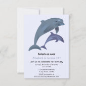 Dumping dolphins illustratie verjaardagsfeest kaart (Voorkant)