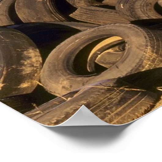 Dumping oude banden poster (Hoek)