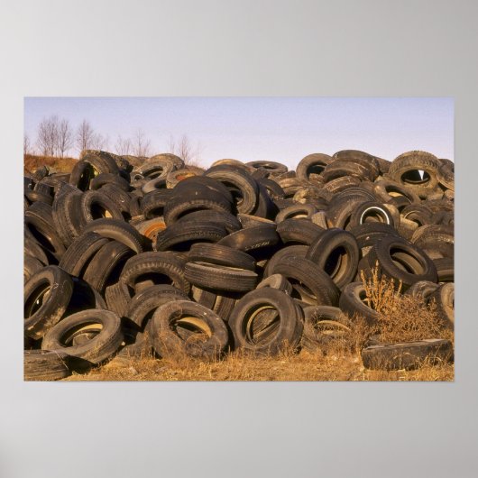 Dumping oude banden poster (Voorkant)