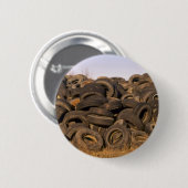 Dumping oude banden ronde button 5,7 cm (Voorkant /achterkant)
