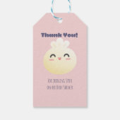 Dumpling Baby shower Girl Dank je Cadeaulabel (Achterkant)