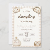 Dumpling Baby Shower Invitation Little Dumpling Kaart (Voorkant)