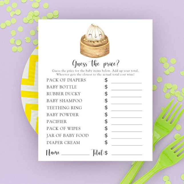 Dumpling baby shower Raad de prijs? Spel (Creator heeft geüpload)