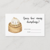 Dumpling baby shower - raad eens hoeveel dumplings informatiekaartje (Voorkant)