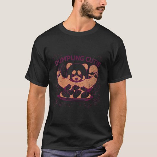 Dumpling Cutie Rode Panda Dier Kawaii Japan T-shirt (Voorkant)