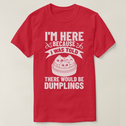Dumpling Dim Sum Recipes Soup Vegetarian T-shirt (Design voorkant)
