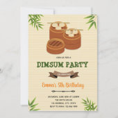 Dumpling dimsum-uitnodiging kaart (Voorkant)