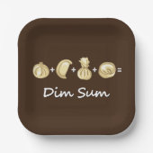 Dumpling + Dumpling + Dumpling is gelijk aan donke Papieren Bordje (Voorkant)