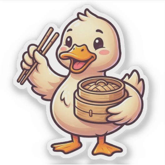 Dumpling Eend Sticker (Voorkant)