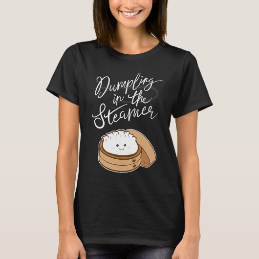 Dumpling in de Stoomketel Schattige Zwangerschaps T-shirt (Voorkant)