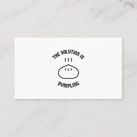 Dumpling is de oplossing visitekaartje (Voorkant)