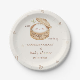 Dumpling Is on The Way Baby Shower Papieren Bordje