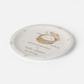 Dumpling Is on The Way Baby Shower Papieren Bordje (Gekanteld)