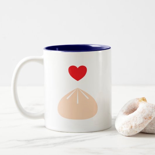 Dumpling Love Blue 11oz. Mok (Met donut)