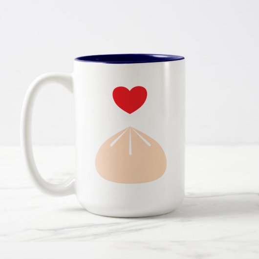 Dumpling Love Blue 15oz. Mok (Links)