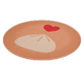 Dumpling Love Cantaloupe Glass Cutting Board Snijplank (Hoek)