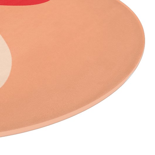 Dumpling Love Cantaloupe Glass Cutting Board Snijplank (Hoek)