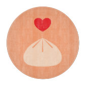 Dumpling Love Cantaloupe Glass Cutting Board Snijplank (Voorkant)