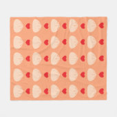 Dumpling Love Cantaloupe Medium Fleece Blanket Deken (Voorkant (Horizontaal))