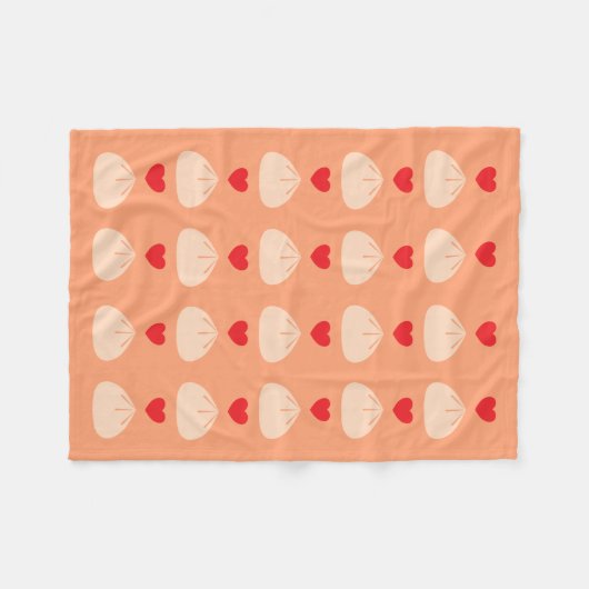 Dumpling Love Cantaloupe Small Fleece Blanket (Voorkant (Horizontaal))