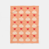 Dumpling Love Cantaloupe Small Fleece Blanket (Voorkant)