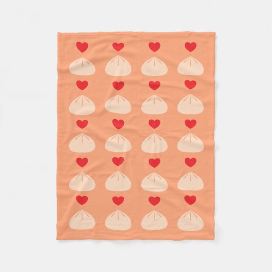 Dumpling Love Cantaloupe Small Fleece Blanket (Voorkant)