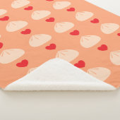 Dumpling Love Cantaloupe Small Sherpa Blanket Sherpa Deken (3/4)