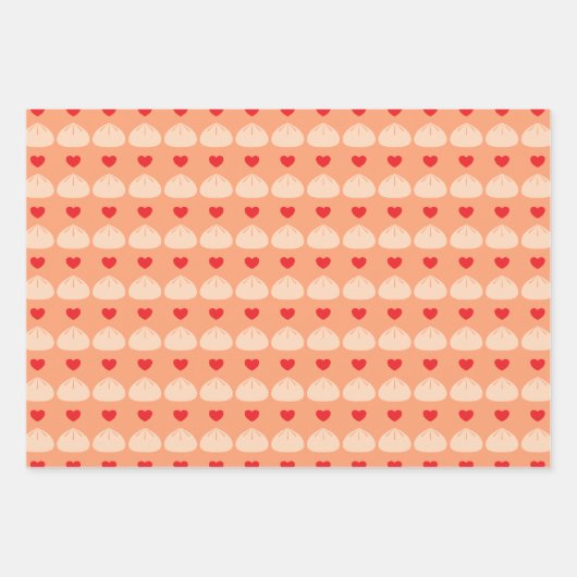 Dumpling Love Cantaloupe Wrapping Paper (Voorkant)