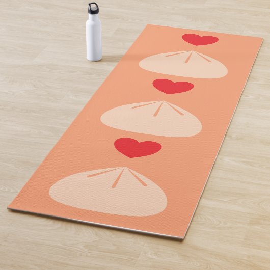Dumpling Love Cantaloupe Yoga Mat (In situ)